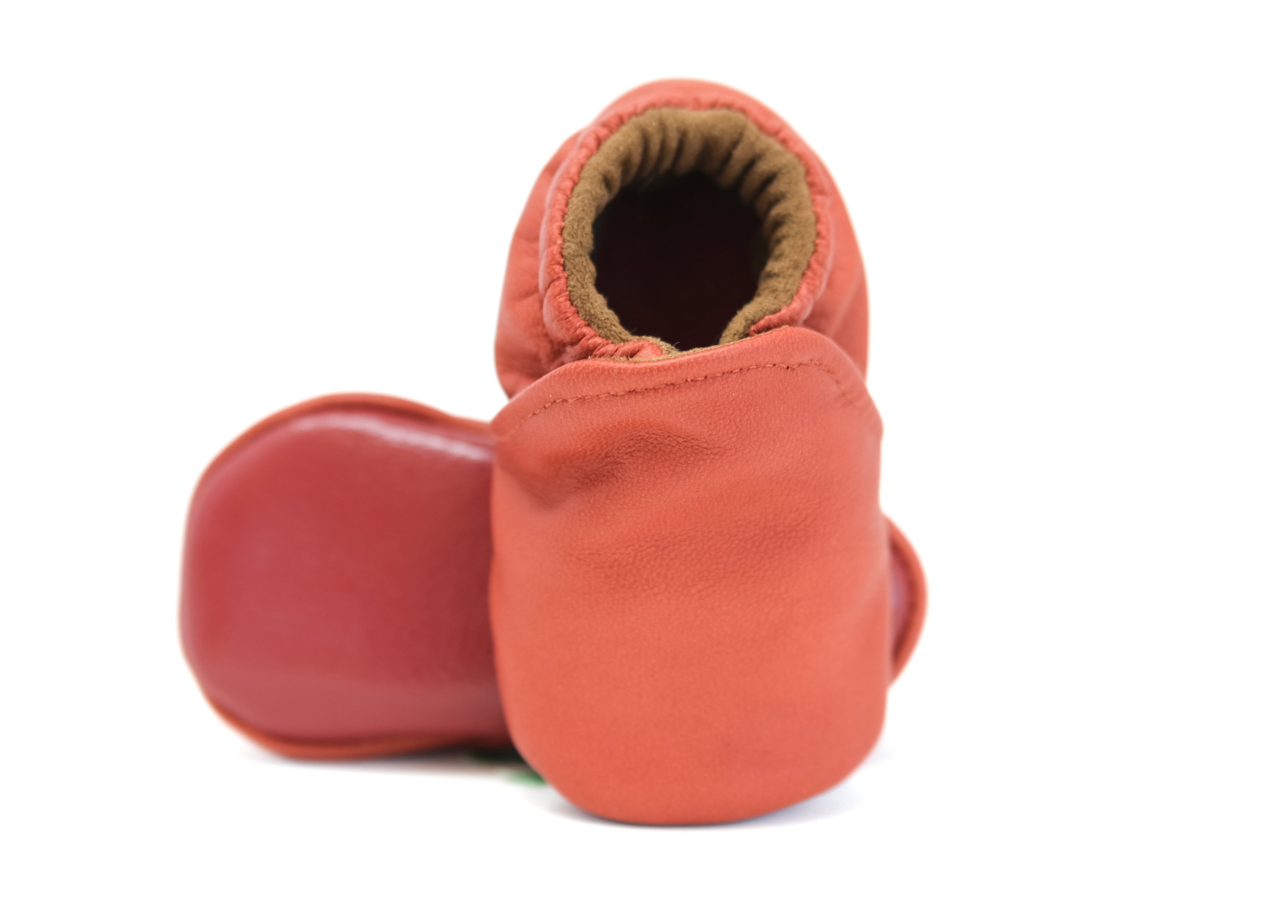 Little Grapefruit Baby Shoes Burnt Orange Leather 2 3 6 months